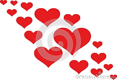 Hearts creative love Vector Illustration