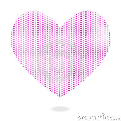 3D halftone heart of hearts vector Vector Illustration