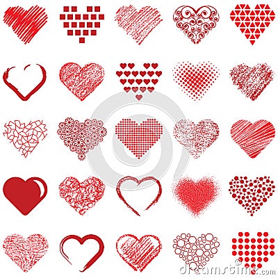 Valentine hearts vector illustration Vector Illustration