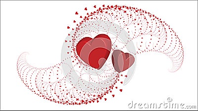 Hearts Love - Valentine`s Day - Illustration - Vector Vector Illustration