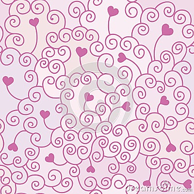 Hearts pattern 1 Vector Illustration