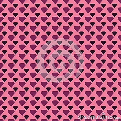 Pink and dark Purple small and large diamonds shapes seamless pattern Vector Illustration