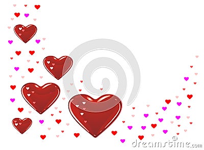 Hearts red Stock Photo