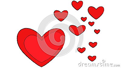 Hearts red abstract art wedding background love heart design cartoon lover hearts cartoon red heart shapes Stock Photo