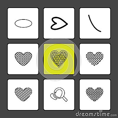 hearts , romantic , love , valentine , rose , flowers , eps icon Vector Illustration