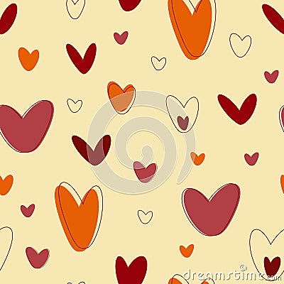 Hearts seamless Stock Photo