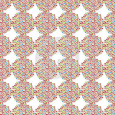 Hearts seamless colorful pattern Stock Photo