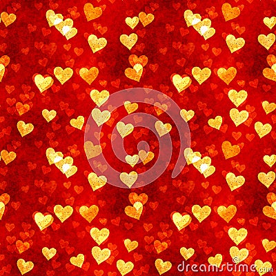 Hearts Seamless Pattern Stock Photo