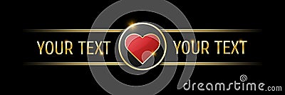 Hearts sign on round button. Ui element for mobile app or web site. Vector set of four casino or poker themed navigation panels on Stock Photo