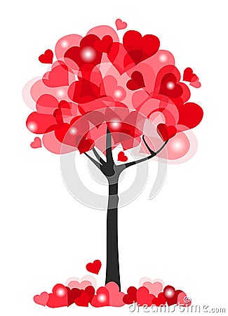 Hearts tree Stock Photo