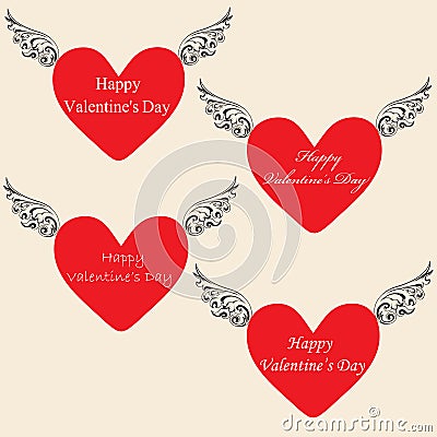 Hearts for Valentine`s Day3 Vector Illustration