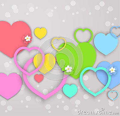 vector hearts for Valentines day Vector Illustration