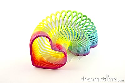 Heartshaped slinky Editorial Stock Photo