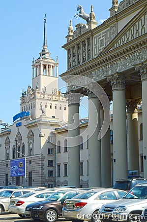 Heat Central Moscow Hippodrome Renovated in 1950 by Academician Zholtovsky Editorial Stock Photo