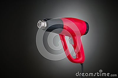 Heat gun isolated on black gradiant background Stock Photo