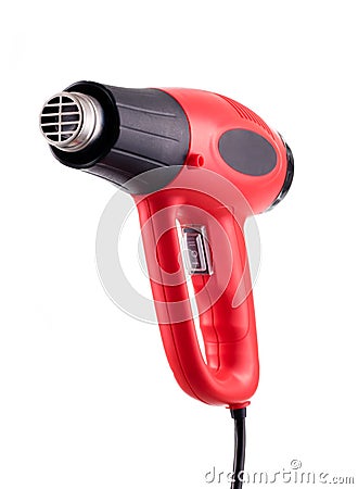 Heat gun isolated on white background Stock Photo