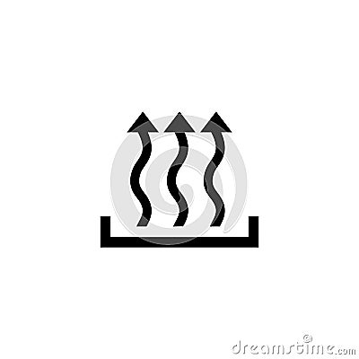 Heat icon three arrow up concept. Vector Illustration