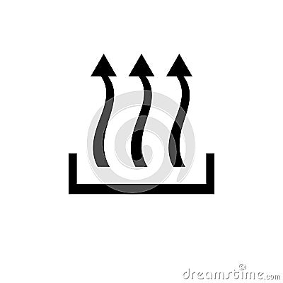 Heat icon three arrow up concept Vector Illustration