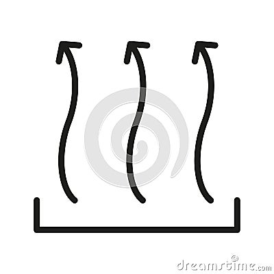 Heat icon three arrow up Vector Illustration