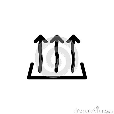 Heat icon three arrow up. Vector on isolated white background. EPS 10 Vector Illustration