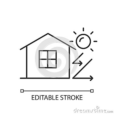 Heat insulation linear icon Vector Illustration