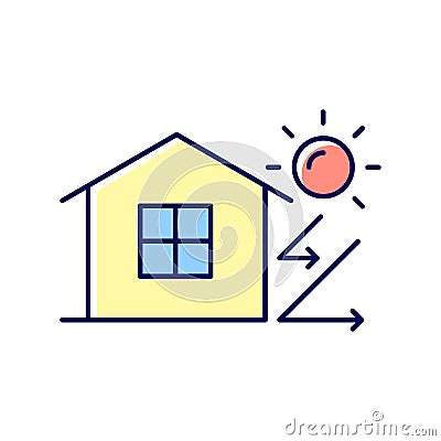 Heat insulation RGB color icon Vector Illustration