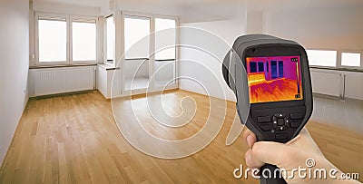 Heat Leak Detection Stock Photo