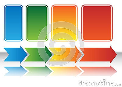 Heat Map Arrow Chart Vector Illustration