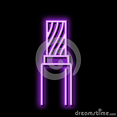 heat resistant flame retardant neon glow icon illustration Vector Illustration