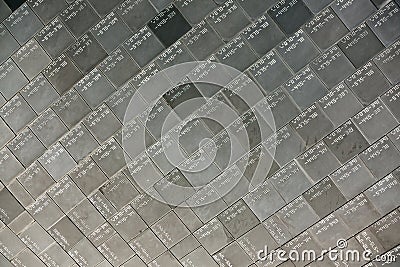 Heat resistant tiles on outside of Space Shuttle Editorial Stock Photo