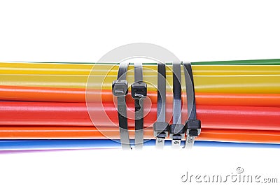 Heat shrink tubing components for cables Stock Photo