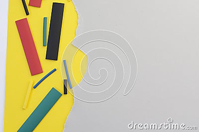 Heat Shrink Tubing to protect cables isolation Stock Photo