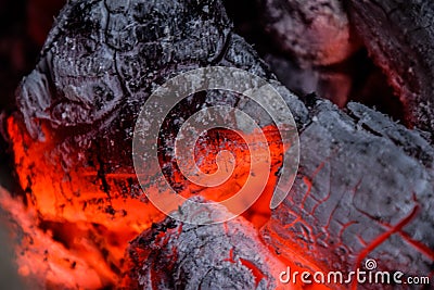 Heat vapor from the fire Stock Photo