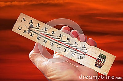 Heat Wave High Temperatures Stock Photo