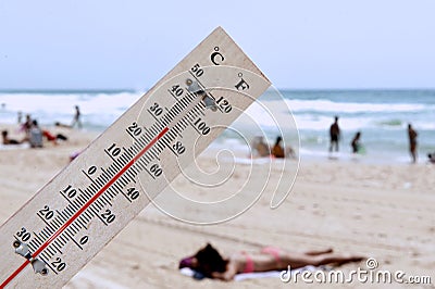 Heat Wave High Temperatures Stock Photo