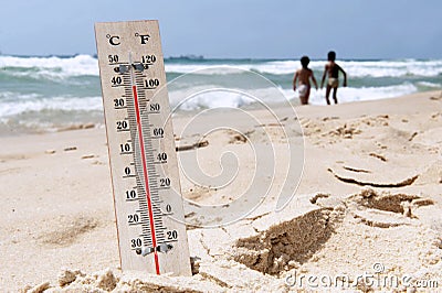 Heat Wave High Temperatures Stock Photo