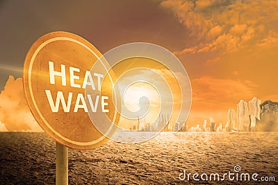 Heat wave concept Stock Photo