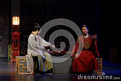 Heated debate-The second act: the night of the army-large historical drama, `Yangming three nights` Editorial Stock Photo