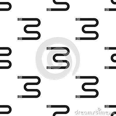 Heated towel rail icon in black style isolated on white background. Plumbing pattern Vector Illustration