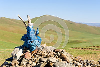 Heathen praying mound Stock Photo