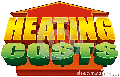 Heating Costs Rising Graphic 2 Stock Photo