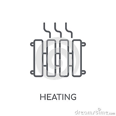 Heating linear icon. Modern outline Heating logo concept on whit Vector Illustration