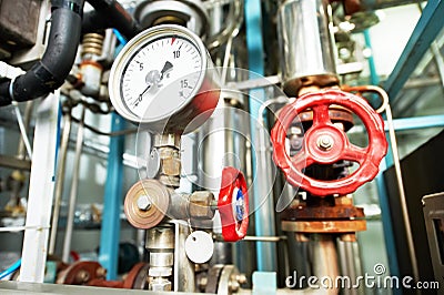 Heating system Boiler room equipments Stock Photo