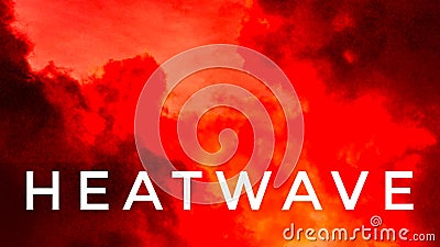 Heatwave News Updates Illustration Header Background Stock Photo