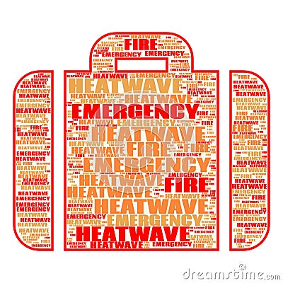 Heatwave Warning Text Illustration Background Header. Greese Europe China America Stock Photo