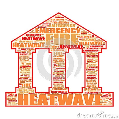 Heatwave Wildfire Warning Text Illustration Background Header. Greese Europe China America Stock Photo