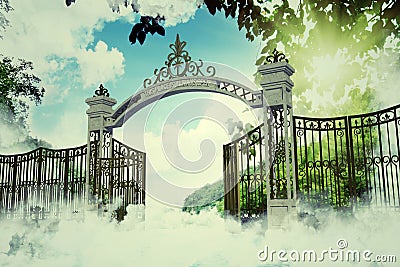 Heaven gate Cartoon Illustration