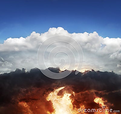 Heaven and hell Stock Photo