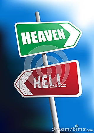 Heaven or Hell Stock Photo