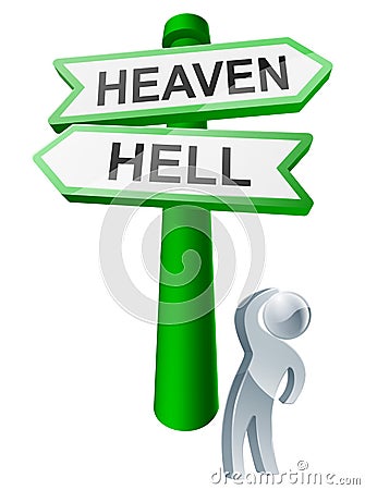 Heaven or hell concept Vector Illustration